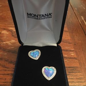 Montana Silversmith Turquoise Heart Stud Earrings